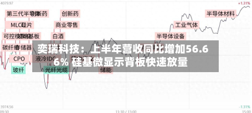 奕瑞科技:上半年营收同比增加56.66% 硅基微显示背板快速放量-第1张图片