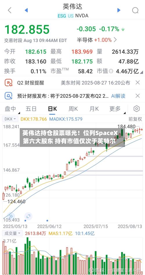 英伟达持仓股票曝光！位列SpaceX第六大股东 持有市值仅次于英特尔-第1张图片