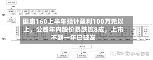 健康160上半年预计盈利100万元以上，公司年内股价暴跌逾8成，上市不到一年已破发-第2张图片