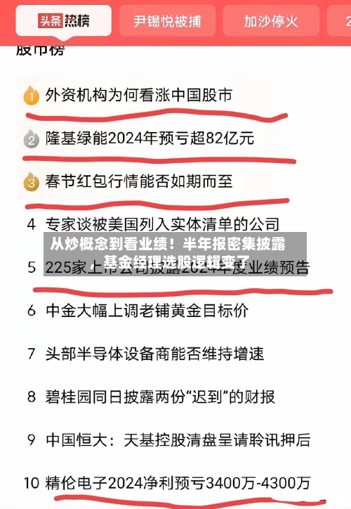 从炒概念到看业绩！半年报密集披露，基金经理选股逻辑变了-第2张图片