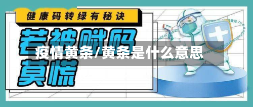 疫情黄条/黄条是什么意思-第3张图片