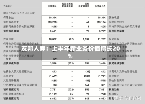 友邦人寿:上半年新业务价值增长20%-第3张图片