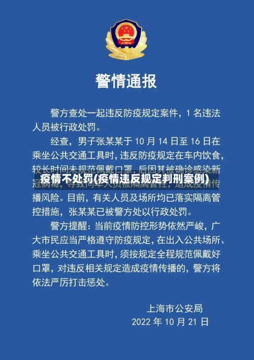疫情不处罚(疫情违反规定判刑案例)-第2张图片
