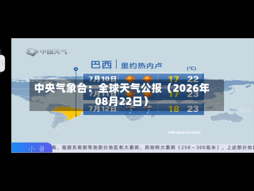 中央气象台:全球天气公报(2026年08月22日)-第3张图片