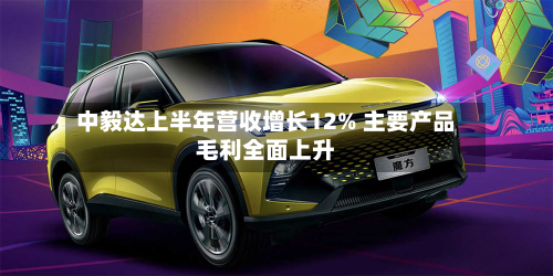 中毅达上半年营收增长12% 主要产品毛利全面上升-第1张图片