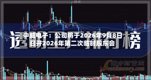 中威电子:公司将于2026年9月8日召开2026年第二次临时股东会-第1张图片