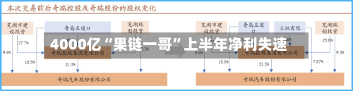 4000亿“果链一哥	”上半年净利失速-第3张图片