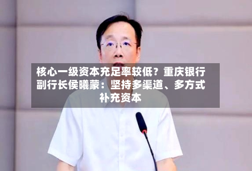 核心一级资本充足率较低？重庆银行副行长侯曦蒙：坚持多渠道、多方式补充资本-第1张图片