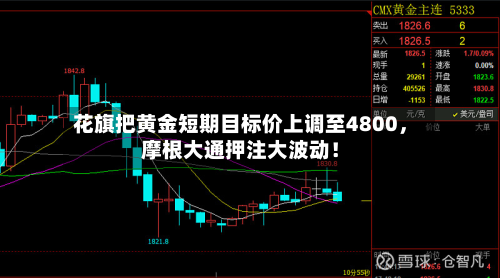 花旗把黄金短期目标价上调至4800	，摩根大通押注大波动！-第1张图片