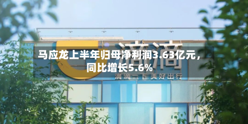 马应龙上半年归母净利润3.63亿元，同比增长5.6%-第1张图片