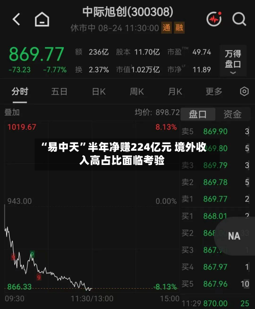 “易中天”半年净赚224亿元 境外收入高占比面临考验-第2张图片